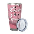 thumbnail image 2 of Salouo Glittering Pink Bathtub Print 20oz Tumbler with Lid,Stainless Steel Vacuum Insulated Tumbler Durable Insulated Coffee Mug Thermal Cup with Splash Proof Sliding Lid-Straw Three-piece Set, 2 of 8