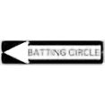 thumbnail image 3 of BATTING CIRCLE Black Left Arrow 24 x 6 inch Aluminum Composite Sign, 3 of 4