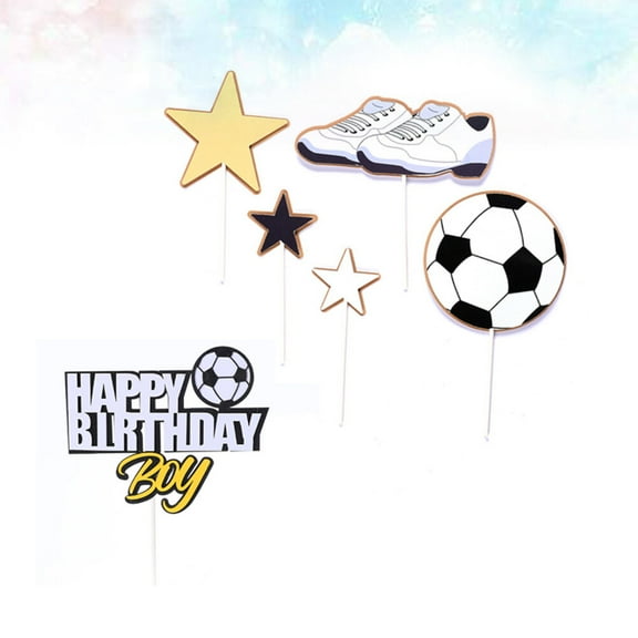 WHAMVOX  18 Pcs Happy Birthday Cake Topper Cupcake Decor Toppers Baby White