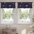 thumbnail image 2 of LALILO Kitchen Curtain Valance House Happy Winter Celebration Rod Pocket Window Curtain 52"x 18" Set of 2, 2 of 7