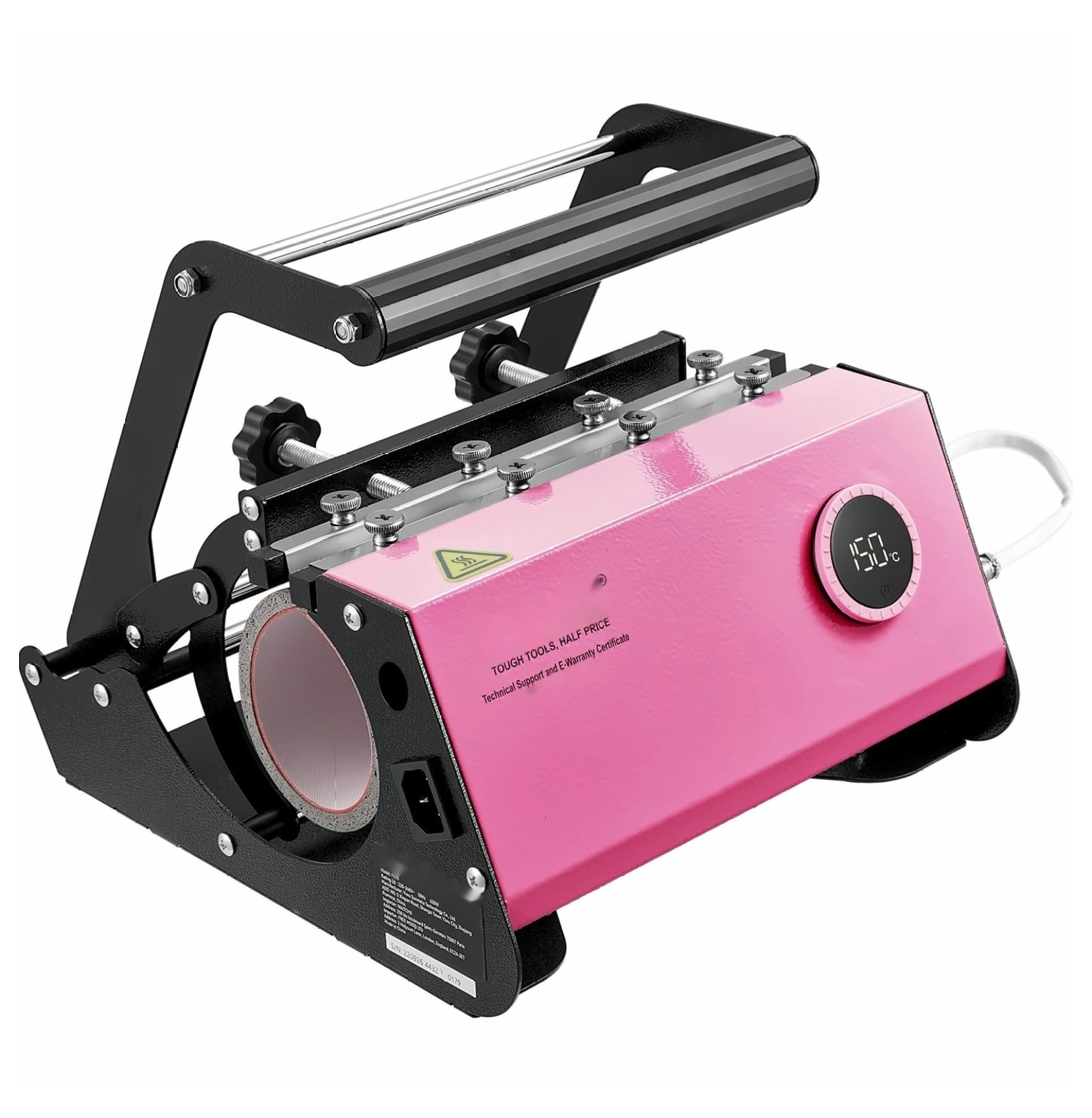 Mug Heat Press 11-30oz, Tumbler Press for Sublimation, Cup Heat Press Machine with Gloves & Tape, DIY Ceramic Mugs, Glasses, Pink