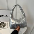 thumbnail image 4 of Bolso acolchado a la moda para mujer, bolso Hobo acolchado de PU de gran capacidad con entramado de diamantes, bolso con asa de calidad suave de Color sólido, 4 of 9