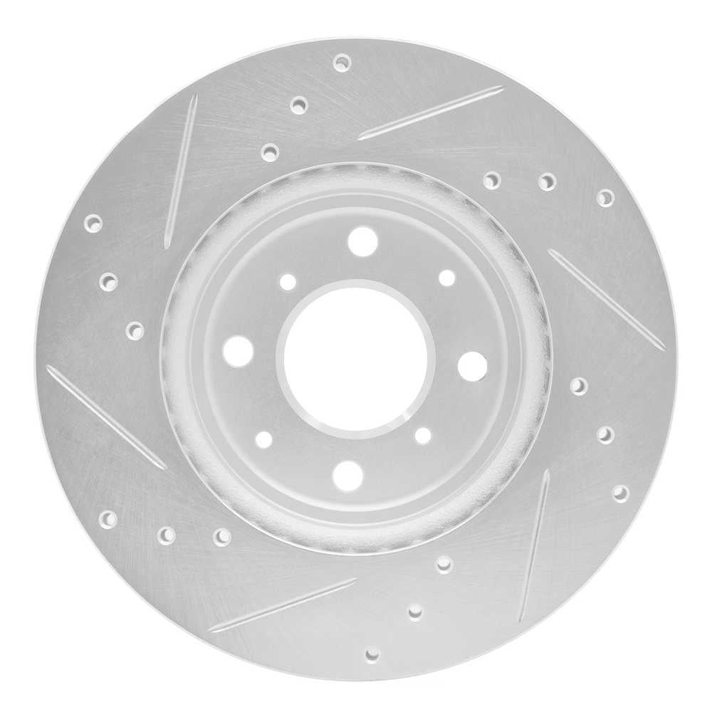 Dynamic Friction Company 631-59038R DFC Brake Rotor - Drilled And Slotted - Silver