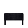 thumbnail image 1 of Cabecera para Cama Tamaño Individual y Matrimonial ALTEREGO DESIGN Tapizada en Tela Chenille Negra con Estructura de Madera Industrial, 1 of 4