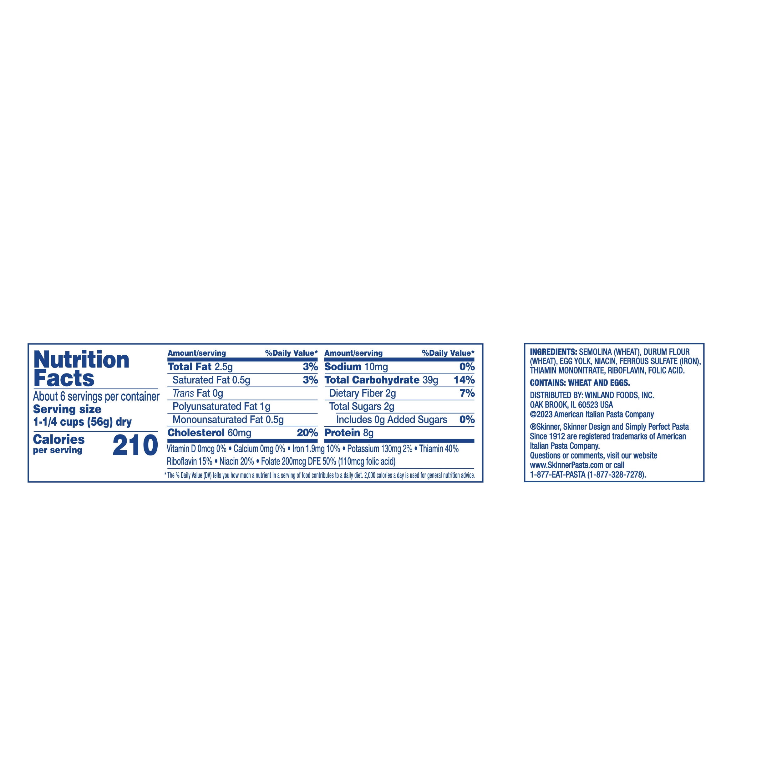 Skinner 12 oz Wide Egg Noodle Pasta