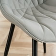 thumbnail image 5 of YOUNIKE Dining Chairs Set of 2, Faux Leather Upholstered Kitchen Chairs, Armless Side Chairs with Ergonomic Backrest, Mid Century Modern Dining Chairs,Gray, 5 of 14