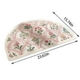 thumbnail image 3 of Carpet,Half Circle Bathroom Rugs Spring Floral Print Absorbent Microfiber Rugs Non Slip Mats For Bathroom Floor Tub And Shower Home Decor Accessories Features:, 3 of 4