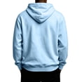 thumbnail image 4 of Fabrcox S-5xl Hoodies for Men Big and Tall Fleece Lined Hooded Sweatshirts Mens Solid Color Fall Winter Warm Athletic Long Sleeve Mens Pullover Shirts with Pockets Blue XXXL, 4 of 4