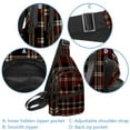 thumbnail image 2 of ERJLKXP England Grid Pattern Small Mens Women Crossbody Chest Bag, Travel Over Shoulder Sling Bag Backpack Men Side Bag,Daypack, 2 of 6