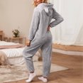 thumbnail image 4 of Timegard Combinaisons Grande Taille pour Femmes Automne Hiver en Molleton Doux à Capuche avec Fermeture Éclair, Pyjama Chaud, 4 of 6