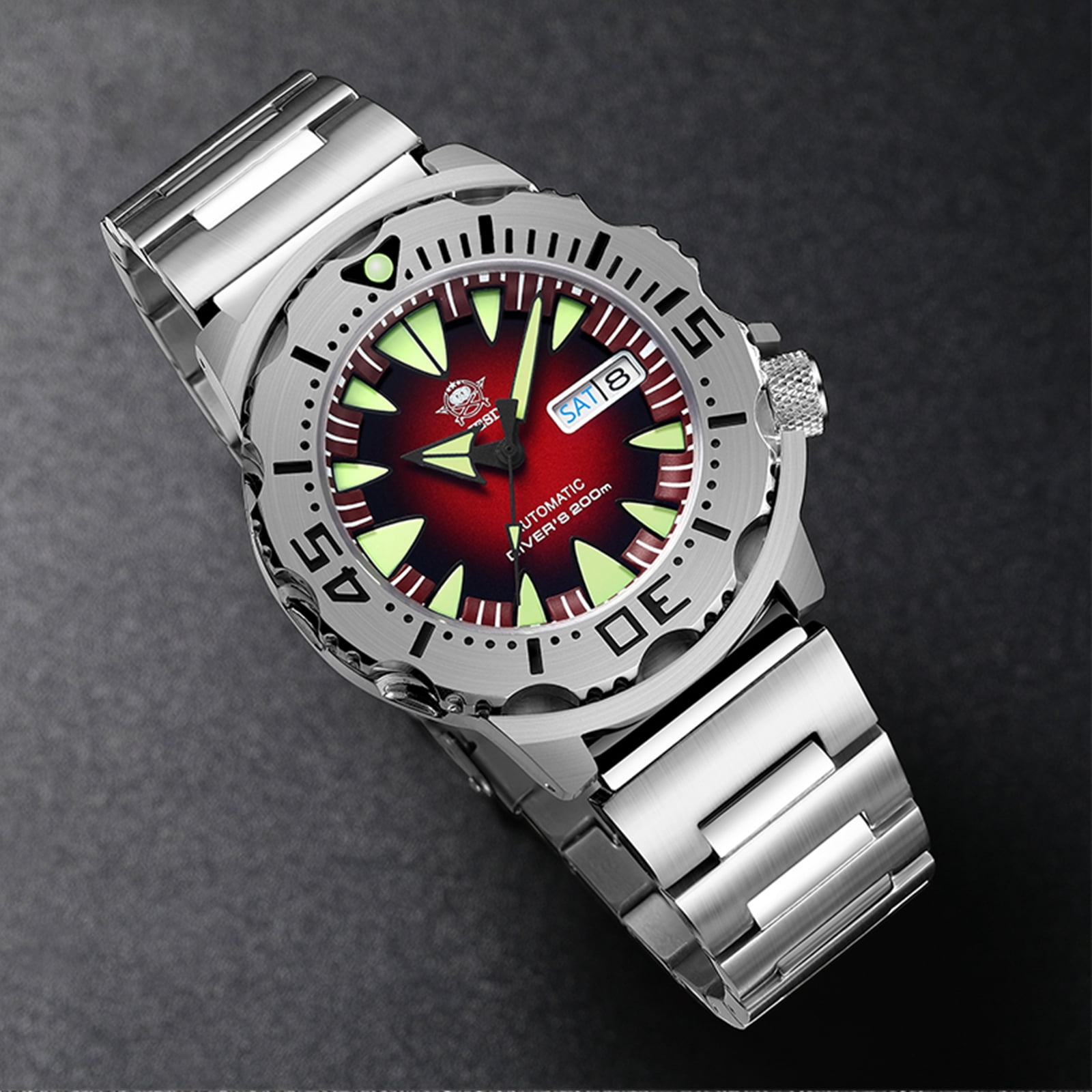 ADDIESDIVE Men's Mechanical Watch 200m Waterproof Professional Diver Automatic Watch with Sapphire Crystal and Luminous Dial for Diving and Business