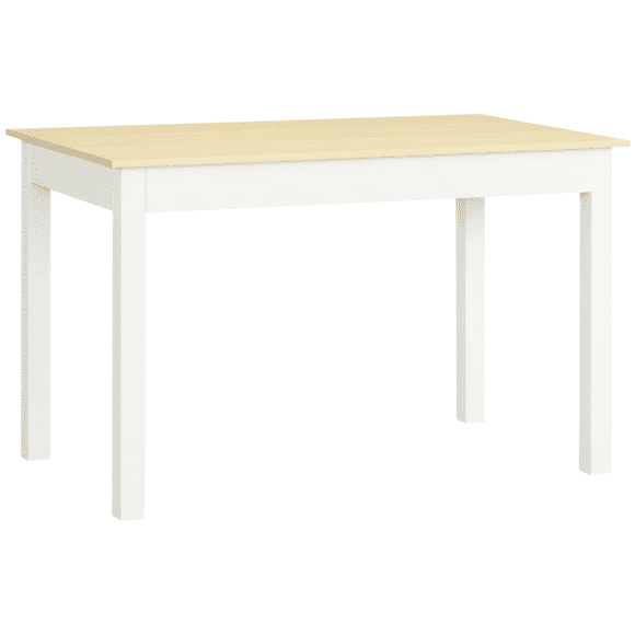 HOMCOM Dining Table for 4 to 6 People, Kitchen Table, Oak