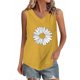 thumbnail image 5 of Tops de Lino para las Mujeres Pequeña Impresión Cuello Redondo Botón Arriba Manga Corta, Tops Cortos para las Mujeres, 5 of 7