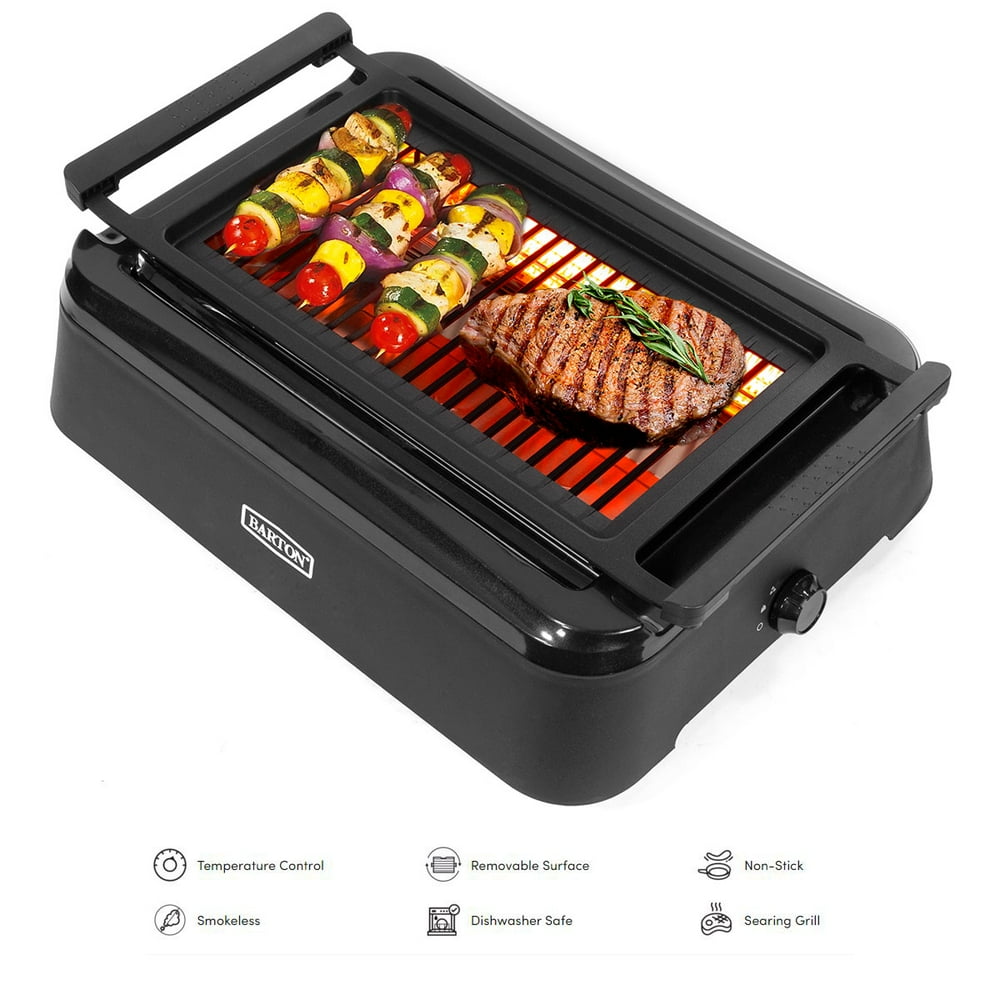 Barton Smokeless Electric Grill Surface Nonstick Multipurpose Indoor