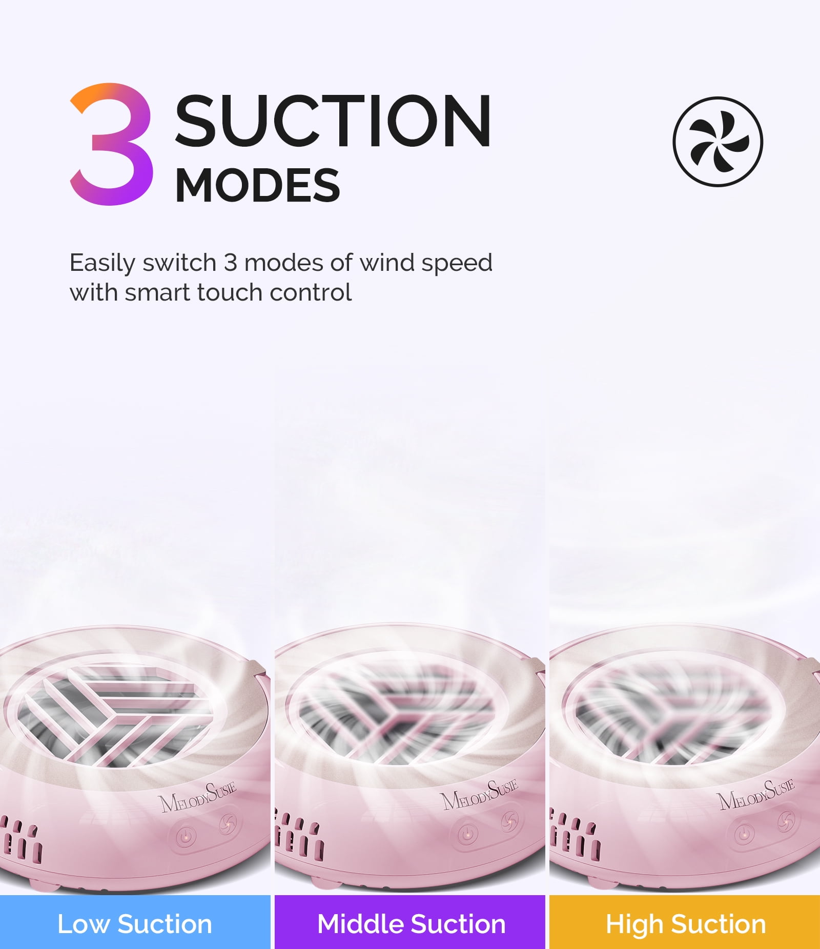 MelodySusie Mini Nail Dust Collector,HProA 6000RPM Portable Suction Vacuum Fan with 30 Pcs Filter Papers,Green