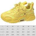 thumbnail image 2 of Zapatillas de deporte gruesas para mujer, zapatillas de deporte de suela gruesa, transpirables con cordones para entrenamiento físico, 2 of 8