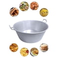 thumbnail image 1 of Cazo de Acero Galvanizado 50 cm, ideal para carnitas, plátanos fritos, papas a la francesa, buñuelos, donas, churros, elotes, botanas y más., 1 of 6