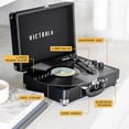 thumbnail image 3 of Victrola Journey+ Tocadiscos Bluetooth para maleta, negro (VSC-500SB-BLK), 3 of 5