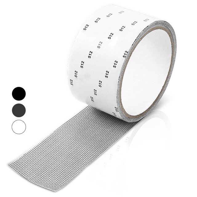 Moyic Ventana malla pantalla parche reparación cinta fuerte adhesivo 3 capas fibra de vidrio puerta red agujeros cintas Oficina Hotel Cubiertas para muebles de jardín Negro