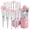 Silver, variant on LORYP 15Pcs Makeup Brushes Set Labeled with Pink Brush Holder Glitter Make up Brush Set