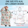 thumbnail image 4 of Oversized Wearable Blanket Hoodie,Colorful Unicorn Rainbow Pattern Sherpa Blanket Hoodie with Super Pockets,Super Warm Fuzzy Pullover for Women & Men, 4 of 6