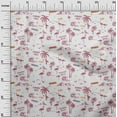 thumbnail image 3 of oneOone Cotton Cambric Pink Fabric Beach Hawai Fabric For Sewing Printed Craft Fabric By The Yard 42 Inch Wide, 3 of 4