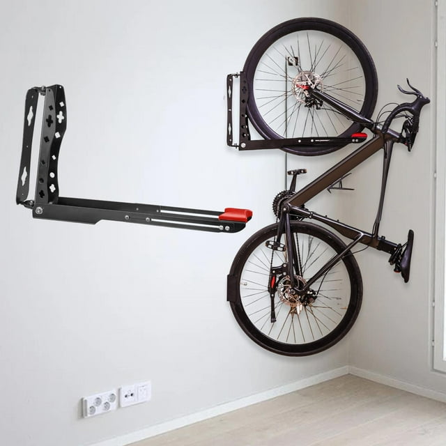 Portabicicletas de pared resistente para uso doméstico, ahorra espacio, para garaje, para bicicletas de montaña en interiores y apartamentos.