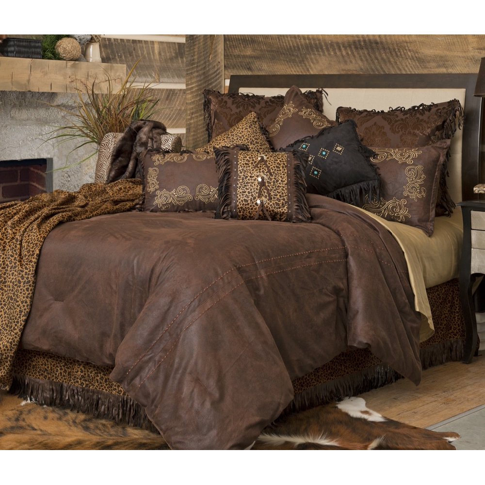 Carstens Gold Rush Faux Leather Comforter Set, King