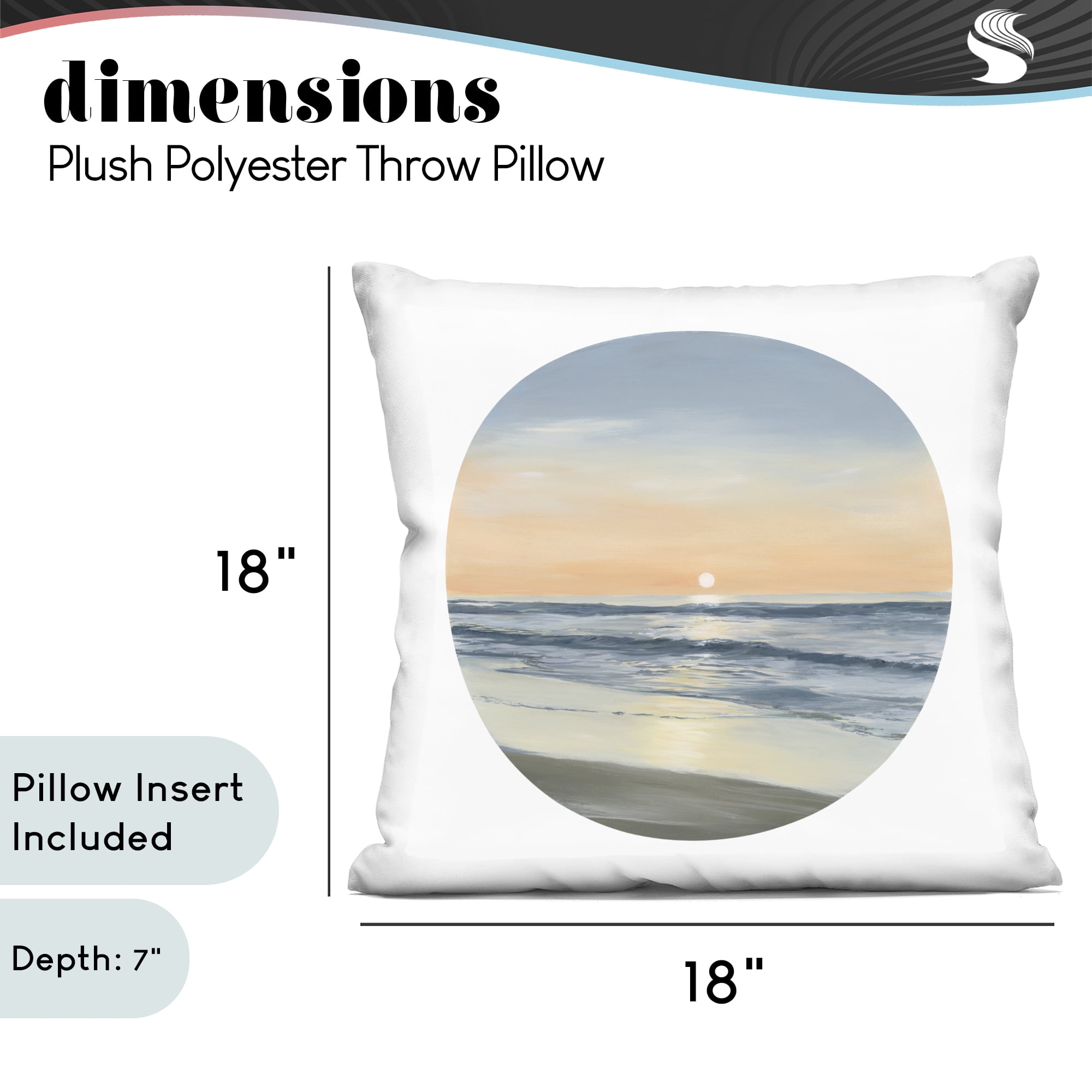Stupell Industries Soft Sunset Reflection Decorative Printed Throw Pillow, design by Georgie Harrison