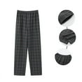 thumbnail image 2 of zbxnLI Men's Big and Tall Pajama Pants Plaid Print Lounge Pants Comfy Pj Bottoms Sleep Pants for Men, 2 of 3