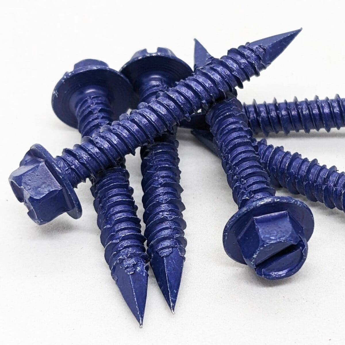 (2000) 1/4" x 1-3/4" Slotted Hex Washer Head Tapcon Blue Masonry Concrete Screws BULK BOX