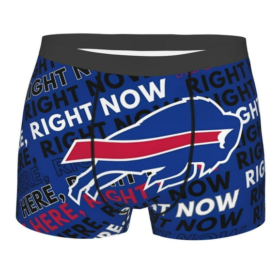 Buffalo Team Men's Boxer Briefs American Football Customized Briefs Adult Boxer Briefs Breathable and Sweat-Wicking Underpants Soft Stretch Fabric and Elastic Waistband Fan Gifts