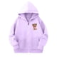 thumbnail image 5 of Sudadera con capucha y manga larga para niños y niñas, estilo informal, deportivo, con estampado degradado, cuello redondo, poliéster, 5 of 6