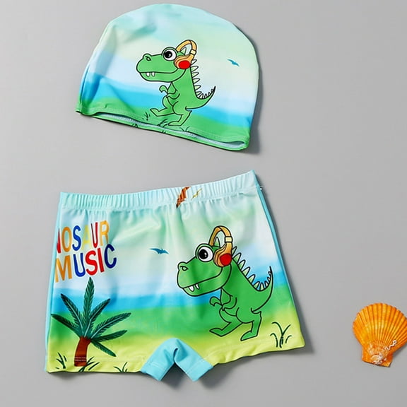 Swimming Trunks for Boys Cute Cartoon Print Beach Shorts Toddler Swimsuit Boy for Boys 3-4 Years