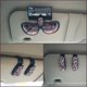 thumbnail image 5 of Soporte para gafas de sol para visera de coche, paquete de 2, soporte para gafas con clip para colgar, soporte para gafas para coche con cristales brillantes y clip para tarjetas y billetes, 5 of 7