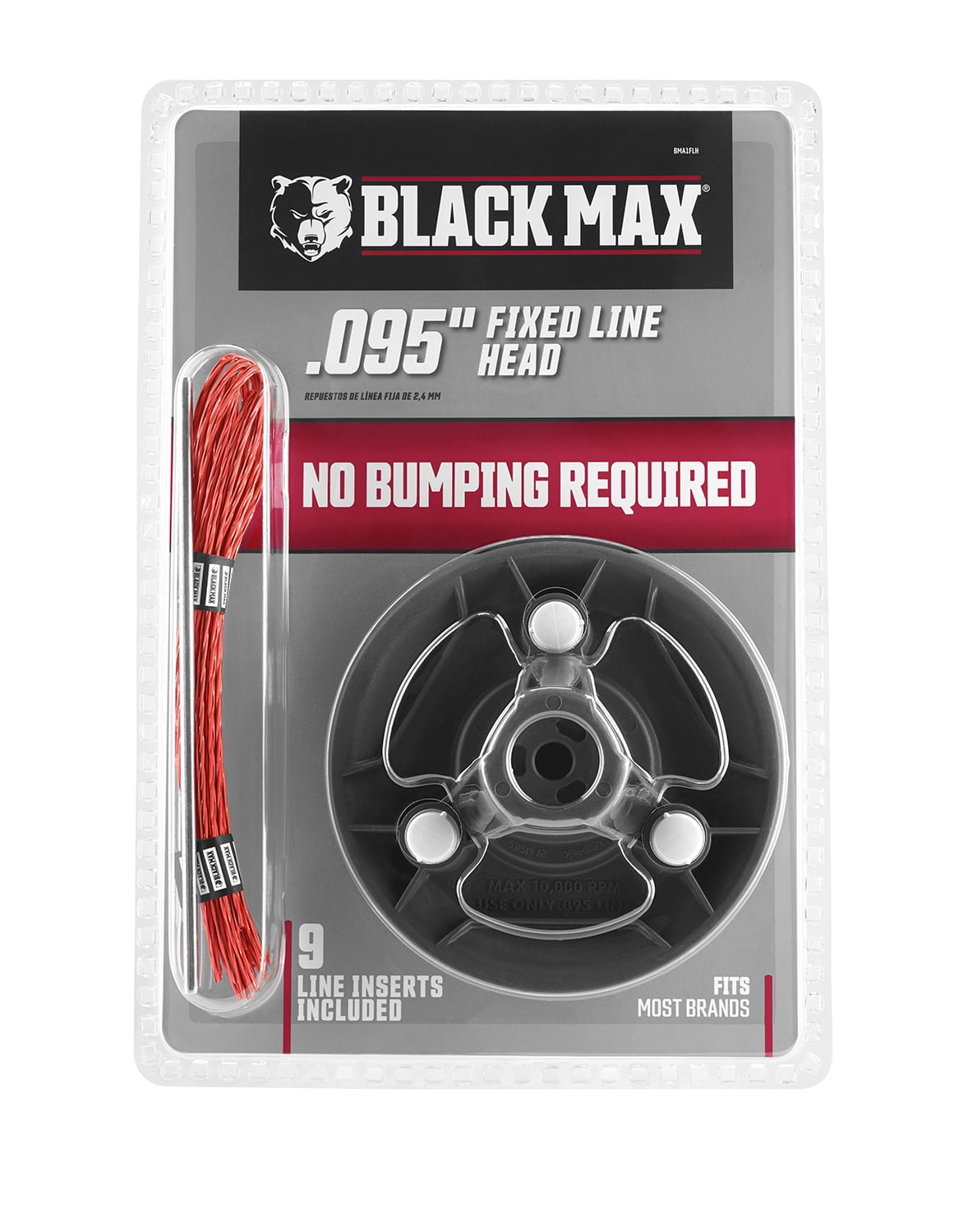 Black Max .095inch Fixed Line Trimmer Head