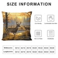 thumbnail image 5 of Heduofu Square Short Plush Pillow Covers, Short Plush Pillow Cases Cushion Covers for Home Sofa Couch Living Room Car Decor - Autumn Deer Woods Fighting, 5 of 5