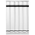thumbnail image 2 of Sweet Jojo Designs Hotel White and Black Fabric Shower Curtain 72x72, 2 of 2