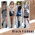 thumbnail image 4 of 5 Pairs Fishnet Tights for Women - High Waisted Thigh High Stockings, Hollow Mesh Pantyhose, Black Nylon Fishnets for Party Date Night, 4 of 6