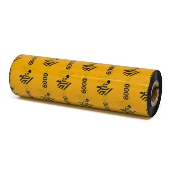 Zebra 6000 Thermal Transfer Wax Ribbon, 4.33" x 244', 0.5" Core, 48 Ribbons