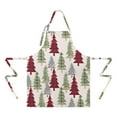 thumbnail image 2 of Multicolor Christmas Tree Apron-Garden Aprons for Women with Pockets-Cotton Linen Waterproof Kitchen Cooking Gardening Aprons Adjustable for Kitchen,Cooking,BBQ and Salon 32"x27", 2 of 7