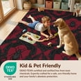 thumbnail image 4 of Design&I 8'x10' Washable Area Rug Mirrored Scroll Baroque Bathroom Frame Ornate Gothic Damask Insect Playful for King Size Bedroom, Under Bed, Sleek Flatweave Pet Friendly, 4 of 7