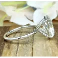 thumbnail image 2 of 3 CT Round Cut 14K White Gold Plated Lab Created Diamond Solitaire Engagement Ring, 2 of 2