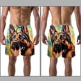 thumbnail image 3 of luoweisi Men's Beach Shorts Quick Dry Swim Trunks with Mesh Lining Sheepdog S, 3 of 5