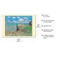thumbnail image 2 of Cliff Walk at Pourville France - From an Original Color Painting by Claude Monet c. 1882 - 8 x 12 inch Vintage Metal Tin Sign, 2 of 4