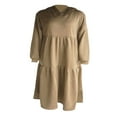 thumbnail image 2 of EIMELI Robes Longues Chandails en Molleton pour Femmes Couleur Unie Manches Longues Grandes Robes à Capuche Ample Automne Hiver, 2 of 6