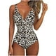 thumbnail image 2 of Traje de baño de una pieza para mujer, cómodo, liso, con almohadilla en el pecho, sin aros, Bikini con escote en V profundo OAVQHLG3B Store  lin121212, 2 of 4