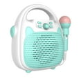 thumbnail image 2 of Máquina de Karaoke para Niños, Juguetes para , Micrófono, Juguete para Interiores Y Exteriores, Portátil , Azul Hugo máquina de karaoke bluetooth, 2 of 10