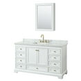 thumbnail image 2 of Wyndham Collection Wcs202060scmunsmed Deborah 60" Free Standing Single Vanity Set - White, 2 of 7