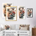 thumbnail image 4 of Designart Koala Bear Love Holding Flowers Canvas Wall Art, 4 of 5